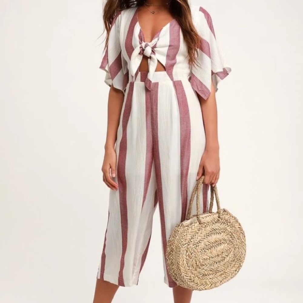 Lulus Tie Front Jumpsuit